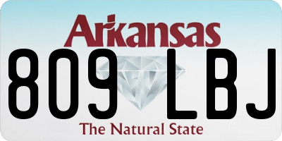 AR license plate 809LBJ