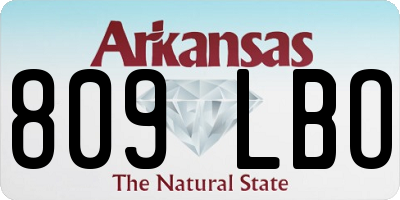 AR license plate 809LBO