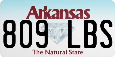 AR license plate 809LBS