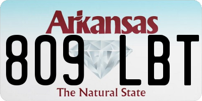 AR license plate 809LBT