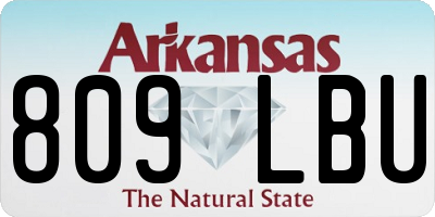 AR license plate 809LBU