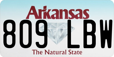 AR license plate 809LBW
