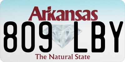 AR license plate 809LBY