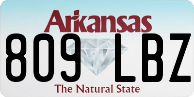 AR license plate 809LBZ