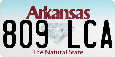 AR license plate 809LCA