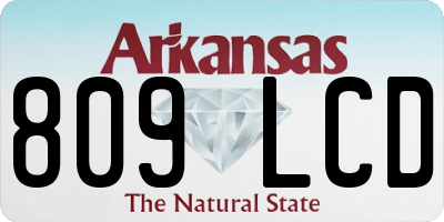 AR license plate 809LCD