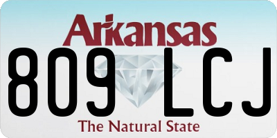 AR license plate 809LCJ