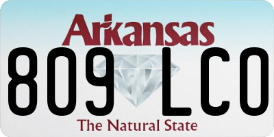 AR license plate 809LCO