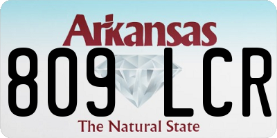 AR license plate 809LCR