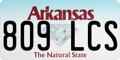 AR license plate 809LCS