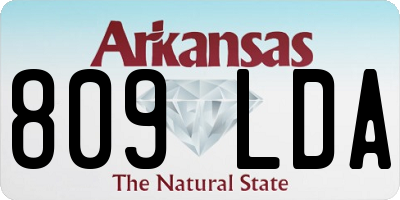 AR license plate 809LDA