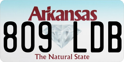 AR license plate 809LDB