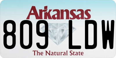 AR license plate 809LDW