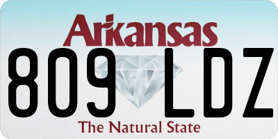 AR license plate 809LDZ