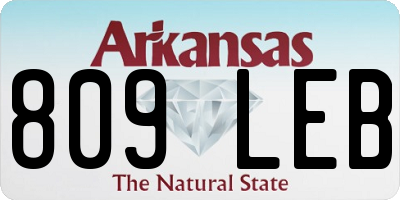 AR license plate 809LEB