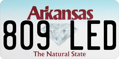 AR license plate 809LED