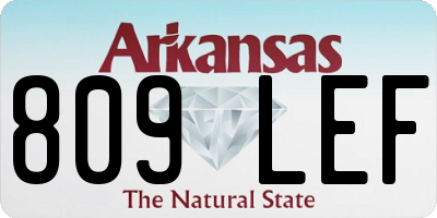 AR license plate 809LEF