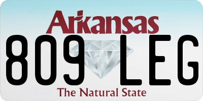 AR license plate 809LEG