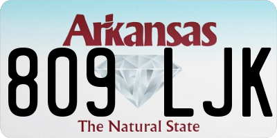 AR license plate 809LJK