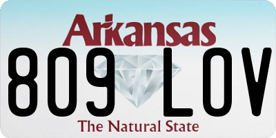 AR license plate 809LOV