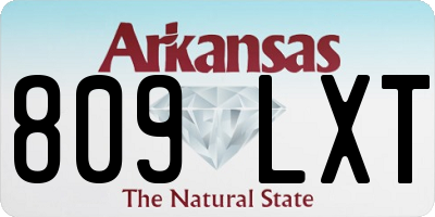 AR license plate 809LXT