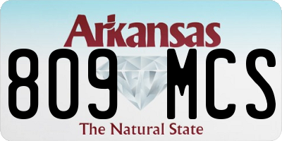 AR license plate 809MCS