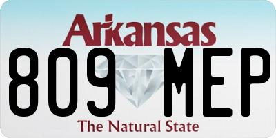 AR license plate 809MEP
