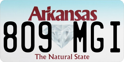 AR license plate 809MGI