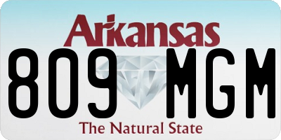 AR license plate 809MGM