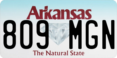AR license plate 809MGN