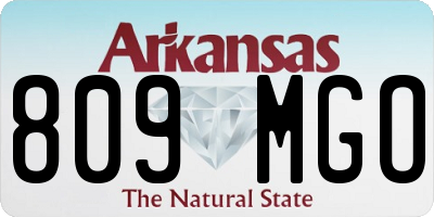 AR license plate 809MGO