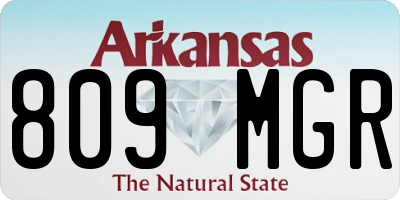 AR license plate 809MGR