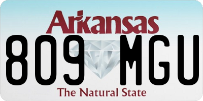 AR license plate 809MGU
