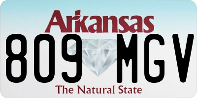AR license plate 809MGV