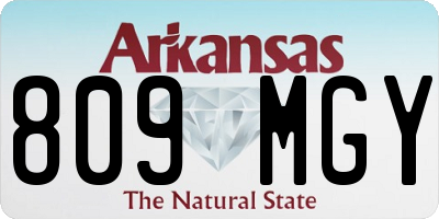 AR license plate 809MGY