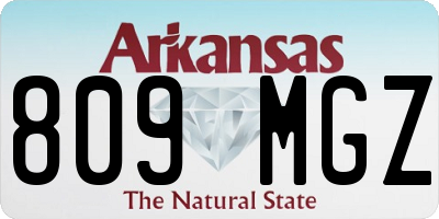 AR license plate 809MGZ
