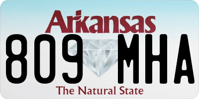 AR license plate 809MHA