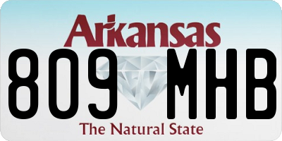 AR license plate 809MHB