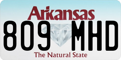 AR license plate 809MHD