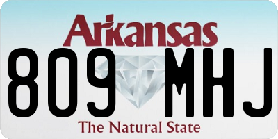 AR license plate 809MHJ
