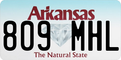 AR license plate 809MHL