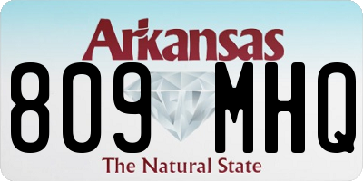 AR license plate 809MHQ
