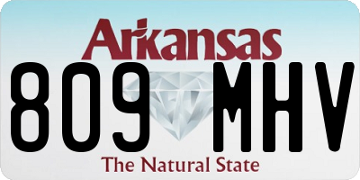 AR license plate 809MHV