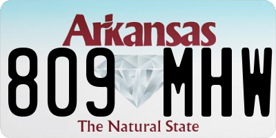 AR license plate 809MHW