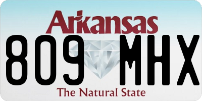 AR license plate 809MHX