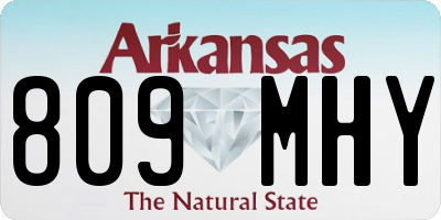 AR license plate 809MHY
