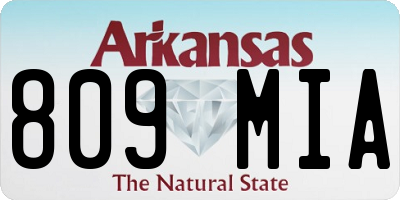 AR license plate 809MIA