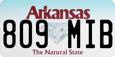 AR license plate 809MIB