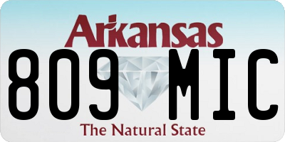 AR license plate 809MIC