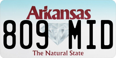 AR license plate 809MID